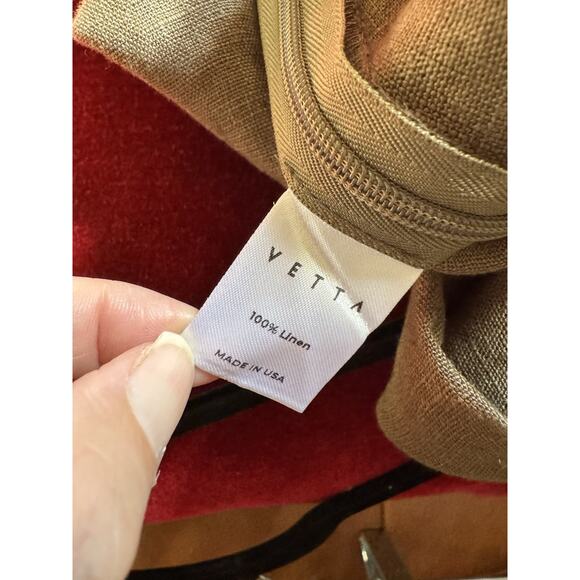 NWD Vetta Wide Leg Apron Linen Pants Size 2 Olive Green Cropped High Rise - Picture 11 of 11